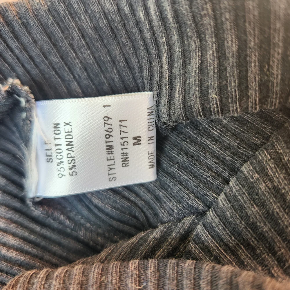 Pink Lily Gray Ribbed Bodysuit - Picture 4 of 4